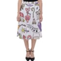 Fantasy Things Doodle Style Vector Illustration Classic Midi Skirt View1