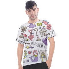 Fantasy Things Doodle Style Vector Illustration Men s Sport Top by Bedest