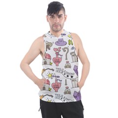 Fantasy Things Doodle Style Vector Illustration Men s Sleeveless Hoodie by Bedest