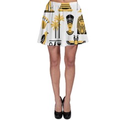 Egypt Symbols Decorative Icons Set Skater Skirt by Bedest