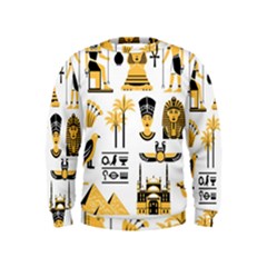 Egypt Symbols Decorative Icons Set Kids  Sweatshirt by Bedest