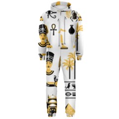 Egypt Symbols Decorative Icons Set Hooded Jumpsuit (men) by Bedest