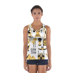 Egypt Symbols Decorative Icons Set Sport Tank Top  by Bedest