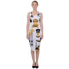 Egypt Symbols Decorative Icons Set Sleeveless Pencil Dress by Bedest