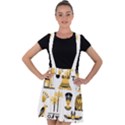 Egypt Symbols Decorative Icons Set Velvet Suspender Skater Skirt View1