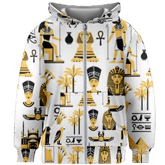 Egypt Symbols Decorative Icons Set Kids  Zipper Hoodie Without Drawstring by Bedest