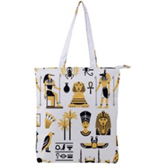 Egypt Symbols Decorative Icons Set Double Zip Up Tote Bag by Bedest