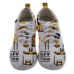 Egypt Symbols Decorative Icons Set Women Athletic Shoes by Bedest