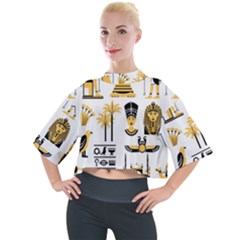 Egypt Symbols Decorative Icons Set Mock Neck T-shirt by Bedest