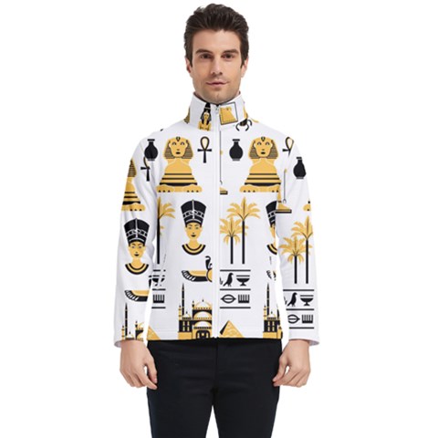 Egypt Symbols Decorative Icons Set Men s Bomber Jacket by Bedest