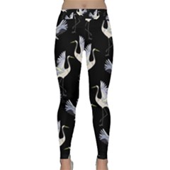 Crane Pattern Classic Yoga Leggings by Bedest