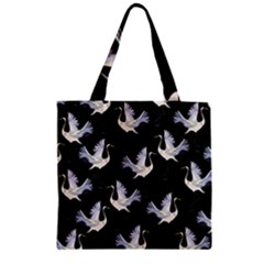 Crane Pattern Zipper Grocery Tote Bag by Bedest