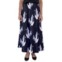 Crane Pattern Flared Maxi Skirt View1