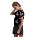 Crane Pattern Kids  Frill Chiffon Blouse View2