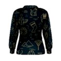 Dark Seamless Pattern Symbols Landmarks Sign Egypt Women s Sweatshirt View2