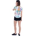 Set Cute Mermaid Seaweeds Marine In Habitants Back Circle Cutout Sports T-Shirt View2