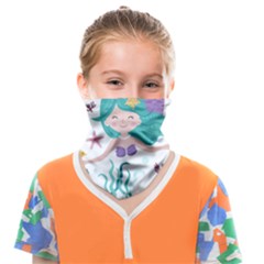 Set Cute Mermaid Seaweeds Marine In Habitants Face Covering Bandana (kids) by Bedest