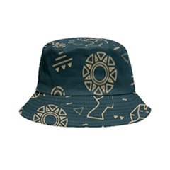 Dark Seamless Pattern Symbols Landmarks Sign Egypt Bucket Hat