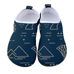 Dark Seamless Pattern Symbols Landmarks Sign Egypt Kids  Sock-style Water Shoes by Bedest