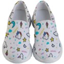 Unicorns Rainbows Seamless Pattern Kids Lightweight Slip Ons View1