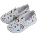 Unicorns Rainbows Seamless Pattern Kids Lightweight Slip Ons View2