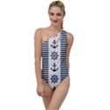 Nautical Seamless Pattern Vector Illustration To One Side Swimsuit View1