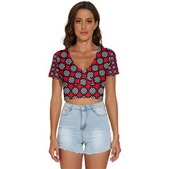 Dart Board V-neck Crop Top