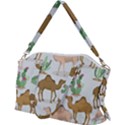 Camels Cactus Desert Pattern Canvas Crossbody Bag View2