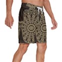 Hamsa Hand Drawn Symbol With Flower Decorative Pattern Men s Beach Shorts View3