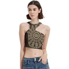 Hamsa Hand Drawn Symbol With Flower Decorative Pattern Cut Out Top