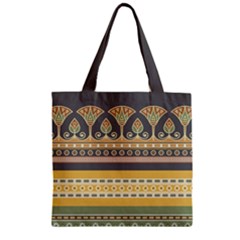 Seamless Pattern Egyptian Ornament With Lotus Flower Zipper Grocery Tote Bag by Hannah976