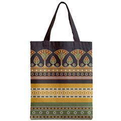 Seamless Pattern Egyptian Ornament With Lotus Flower Zipper Classic Tote Bag by Hannah976