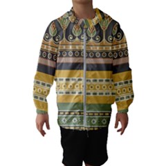 Seamless Pattern Egyptian Ornament With Lotus Flower Kids  Hooded Windbreaker by Hannah976