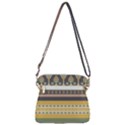 Seamless Pattern Egyptian Ornament With Lotus Flower Zipper Messenger Bag View3