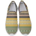 Seamless Pattern Egyptian Ornament With Lotus Flower Men s Slip On Sneakers View1