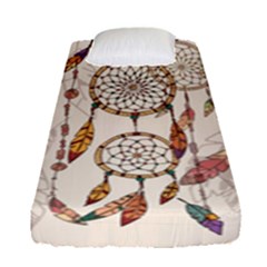 Coloured Dreamcatcher Background Fitted Sheet (single Size) by Hannah976