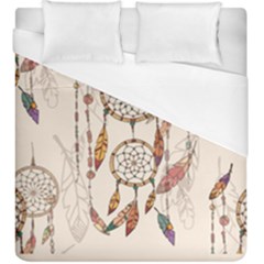 Coloured Dreamcatcher Background Duvet Cover (king Size) by Hannah976