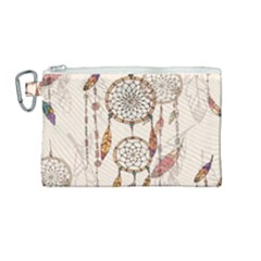 Coloured Dreamcatcher Background Canvas Cosmetic Bag (medium) by Hannah976