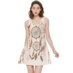 Coloured Dreamcatcher Background Inside Out Reversible Sleeveless Dress by Hannah976