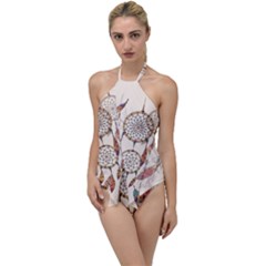 Coloured Dreamcatcher Background Go With The Flow One Piece Swimsuit by Hannah976