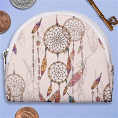 Coloured Dreamcatcher Background Horseshoe Style Canvas Pouch by Hannah976