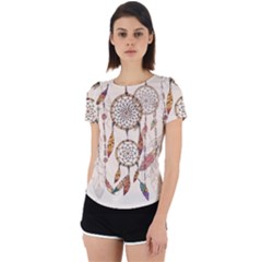 Coloured Dreamcatcher Background Back Cut Out Sport T-shirt by Hannah976