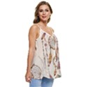 Coloured Dreamcatcher Background Casual Spaghetti Strap Chiffon Top View3