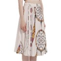 Coloured Dreamcatcher Background A-Line Full Circle Midi Skirt With Pocket View3