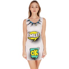 Set Colorful Comic Speech Bubbles Bodycon Dress by Hannah976