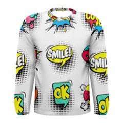 Set Colorful Comic Speech Bubbles Men s Long Sleeve T-shirt by Hannah976