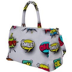 Set Colorful Comic Speech Bubbles Duffel Travel Bag by Hannah976