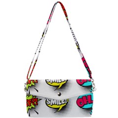 Set Colorful Comic Speech Bubbles Removable Strap Clutch Bag by Hannah976