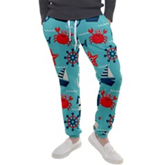 Seamless Pattern Nautical Icons Cartoon Style Men s Jogger Sweatpants by Hannah976