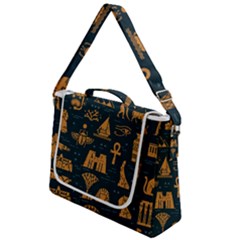 Dark Seamless Pattern Symbols Landmarks Signs Egypt Art Box Up Messenger Bag by Hannah976